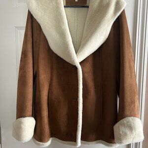 Calvin Klein Brown Faux Winter Coat